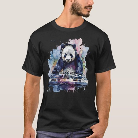 Panda Music DJ Beatmaker Panda Lover Turntable DJ  T-Shirt (Vorderseite)