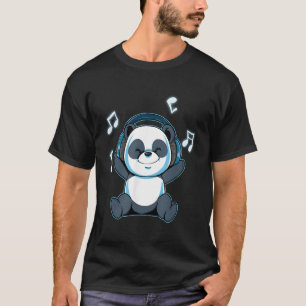 Panda Musiknote Panda Dj Kopfhörer Sound Teddy T-Shirt