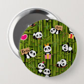 Panda-Muster 2 Button (Vorne & Hinten)