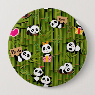 Panda-Muster 2 Button