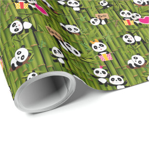 Panda-Muster 2 Geschenkpapier