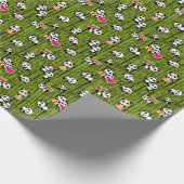 Panda-Muster 2 Geschenkpapier (Ecke)