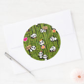 Panda-Muster 2 Runder Aufkleber (Umschlag)