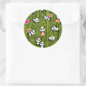 Panda-Muster 2 Runder Aufkleber (Tasche)