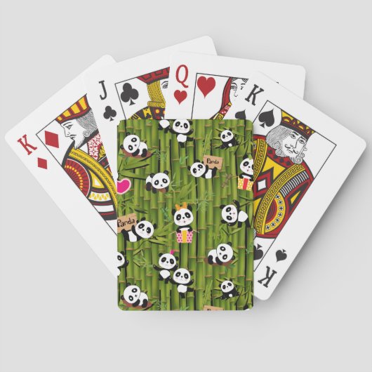 Panda-Muster 2 Spielkarten (Rückseite)