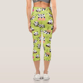 Panda-Muster 3 Capri Leggings (Rückseite)