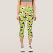Panda-Muster 3 Capri Leggings (Vorderseite)