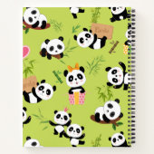 Panda-Muster 3 Notizblock (Rückseite)