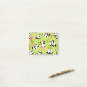 Panda-Muster 3 Post-it Klebezettel (Auf Schreibtisch)