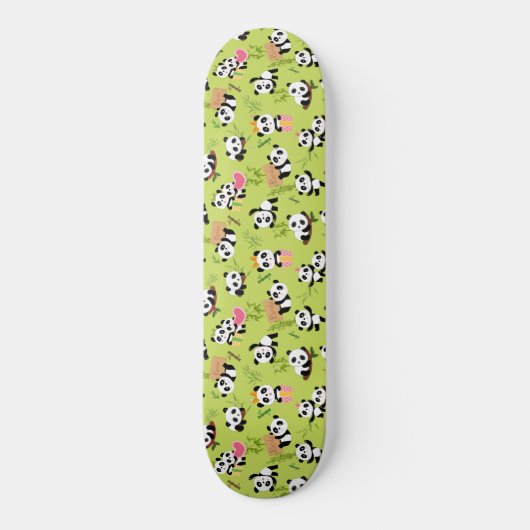 Panda-Muster 3 Skateboard (Vorderseite)