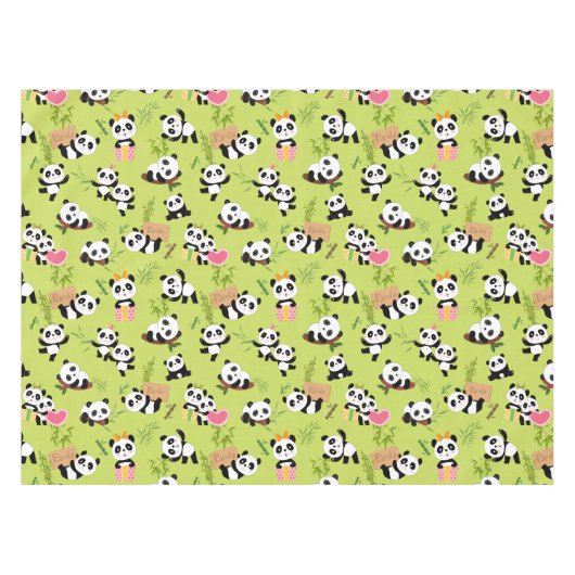 Panda-Muster 3 Tischdecke (Vorderseite (Horizontal))