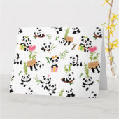 Panda-Muster Karte (Gelbe Blume)