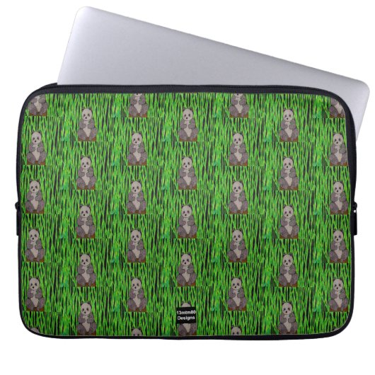 Panda (Muster) - Laptop-Sieb Laptopschutzhülle (Vorderseite)