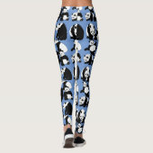 Panda muster LBlue BG Leggings (Rückseite)