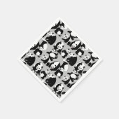Panda Muster LGrey BG Serviette (Ecke)