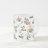 Panda-Muster Mattglastasse (VorderseiteRechts)