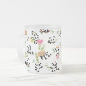 Panda-Muster Mattglastasse (Vorderseite Links)