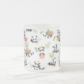 Panda-Muster Mattglastasse (Mittel)