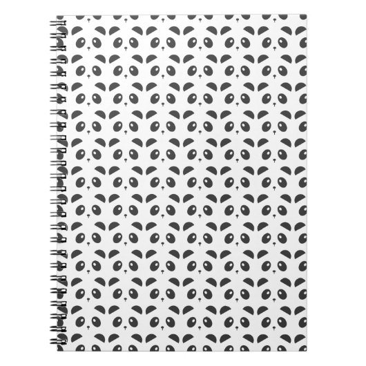 Panda-Muster-Notizbuch Notizblock (Vorderseite)