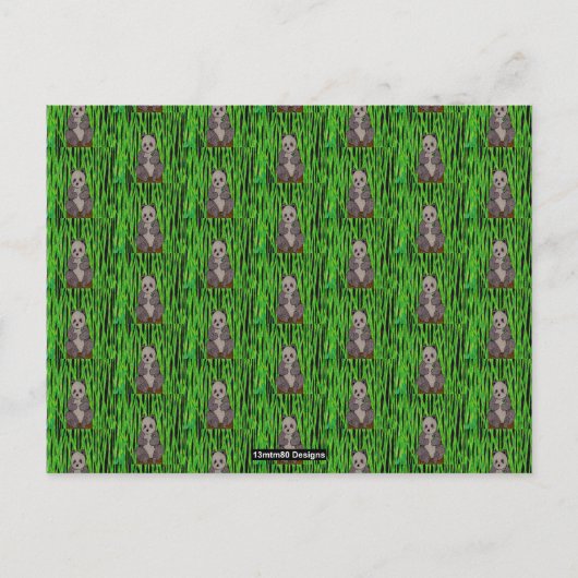 Panda (Muster) - Postkarte (Vorderseite)