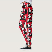Panda Muster Red BG Leggings (Links)
