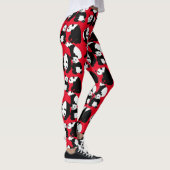 Panda Muster Red BG Leggings (Rechts)
