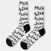 Panda Muster schwarz-weiß Socken (Linkes Detail)