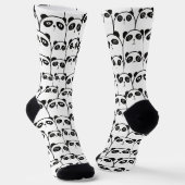 Panda Muster schwarz-weiß Socken (Gewinkelt)