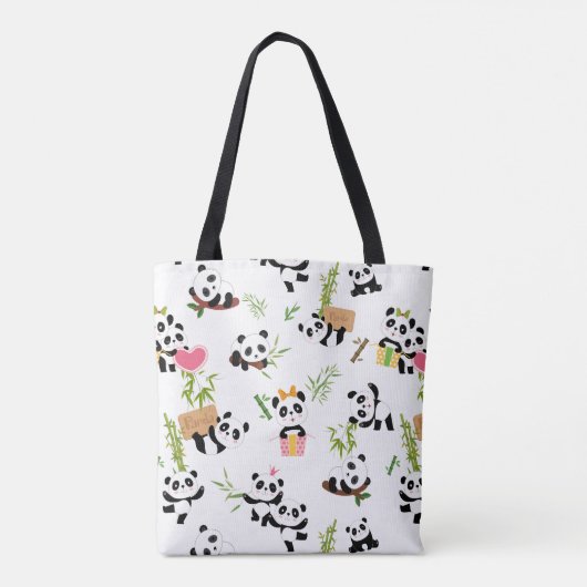 Panda-Muster Tasche (Rückseite)