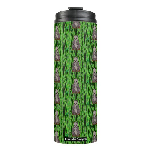 Panda (Muster) - Thermobecher Thermosbecher (Vorderseite)