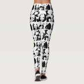 Panda Muster White BG Leggings (Rückseite)