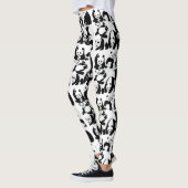 Panda Muster White BG Leggings (Links)