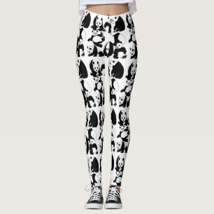 Panda Muster White BG Leggings