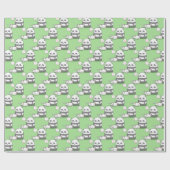 Panda Muster Wrapping Paper Geschenkpapier (Flach)