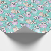 Panda Muster Wrapping Paper Geschenkpapier (Ecke)