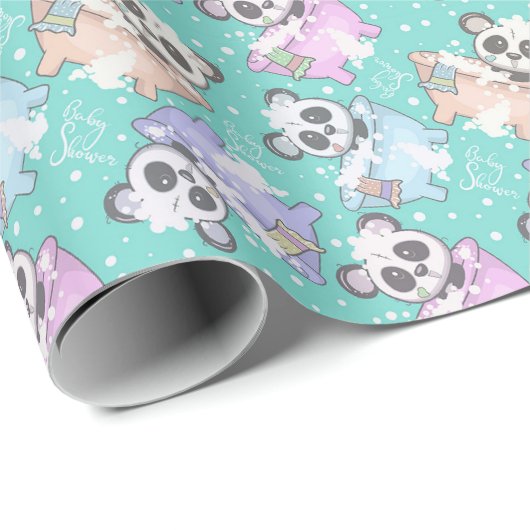 Panda Muster Wrapping Paper Geschenkpapier (Rolleneckpunkt)