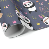 Panda Muster Wrapping Paper Geschenkpapier (Rolleneckpunkt)