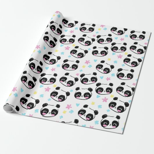 Panda Muster Wrapping Paper Geschenkpapier (Ungerollt)