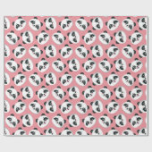 Panda Muster Wrapping Paper Geschenkpapier (Flach)