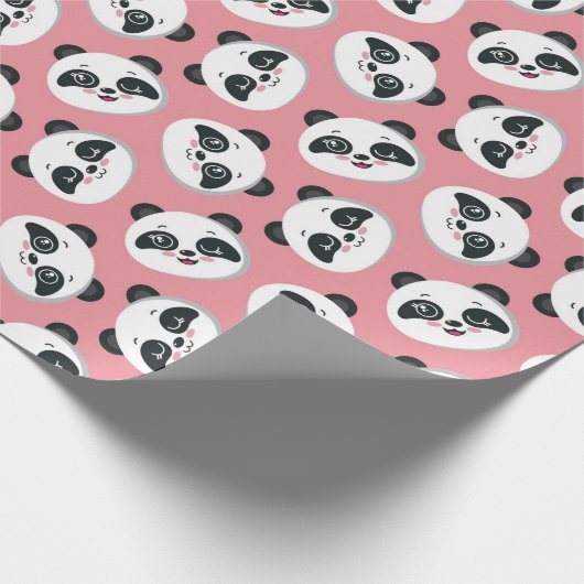 Panda Muster Wrapping Paper Geschenkpapier (Ecke)