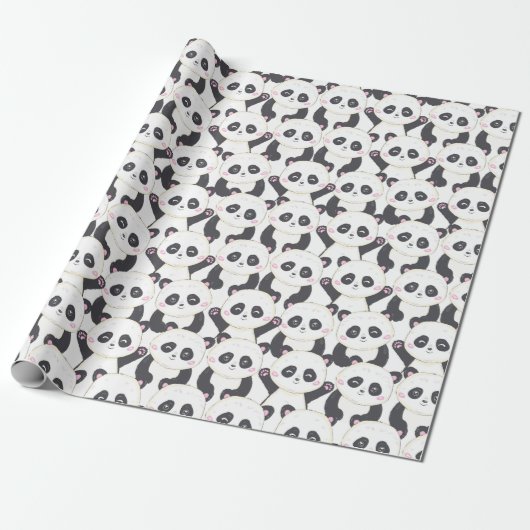 Panda Muster Wrapping Paper Geschenkpapier (Ungerollt)
