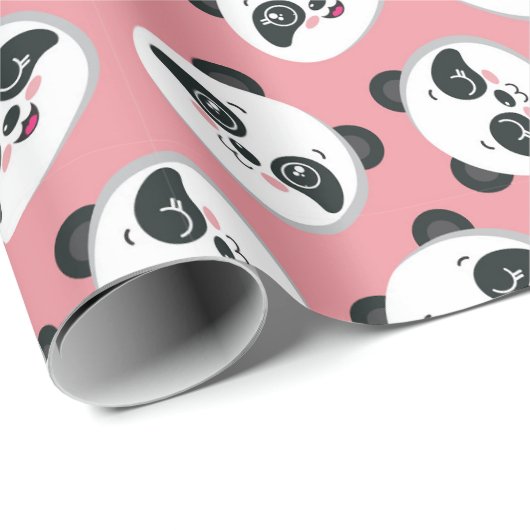 Panda Muster Wrapping Paper Geschenkpapier (Rolleneckpunkt)