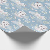 Panda Muster Wrapping Paper Geschenkpapier (Ecke)