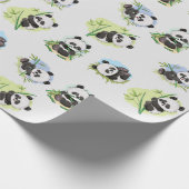 Panda Muster Wrapping Paper Geschenkpapier (Ecke)