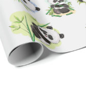 Panda Muster Wrapping Paper Geschenkpapier (Rolleneckpunkt)