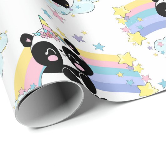 Panda Muster Wrapping Paper Geschenkpapier (Rolleneckpunkt)