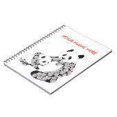 Panda-Mutter u. Baby CUB Notizblock (Linke Seite)