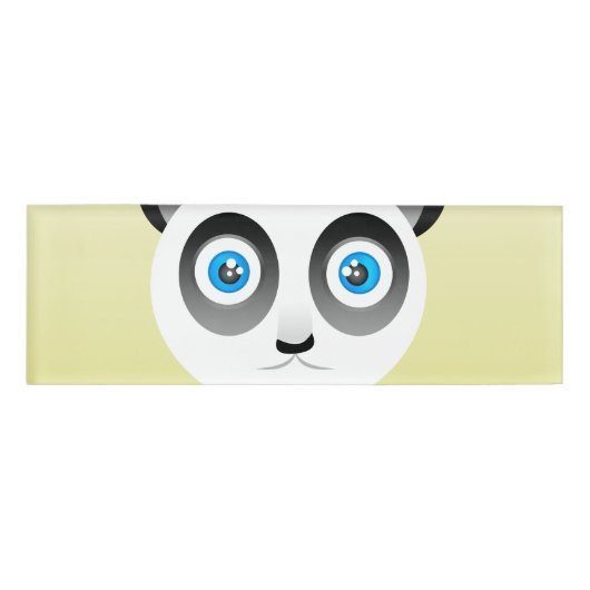 Panda Name Tag Namenschild (Vorderseite)