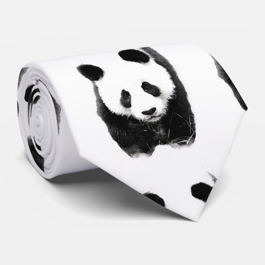 Panda Neck Tie Krawatte (Gerollt)
