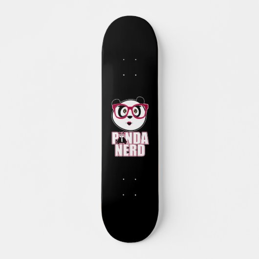 Panda Nerd Girl Skateboard (Vorne)